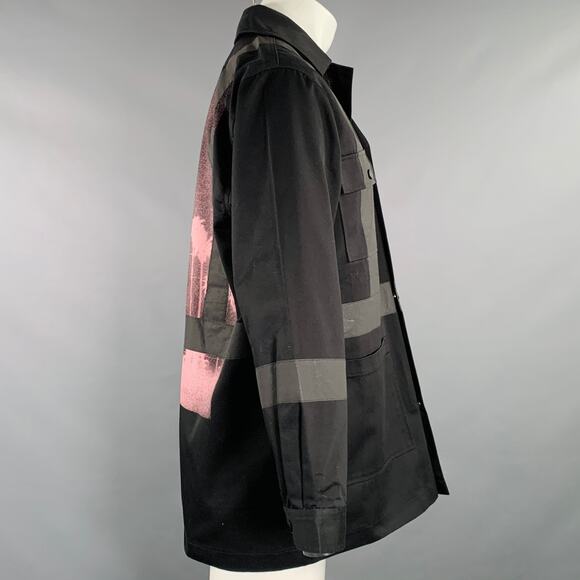 U.P.W.W. Size S Black Pink Photo Polyester Cotton Jacket - Picture 3 of 8